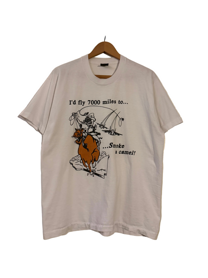 90s I’d Fly 7000 Miles To Smoke A Camel obscure military tee
